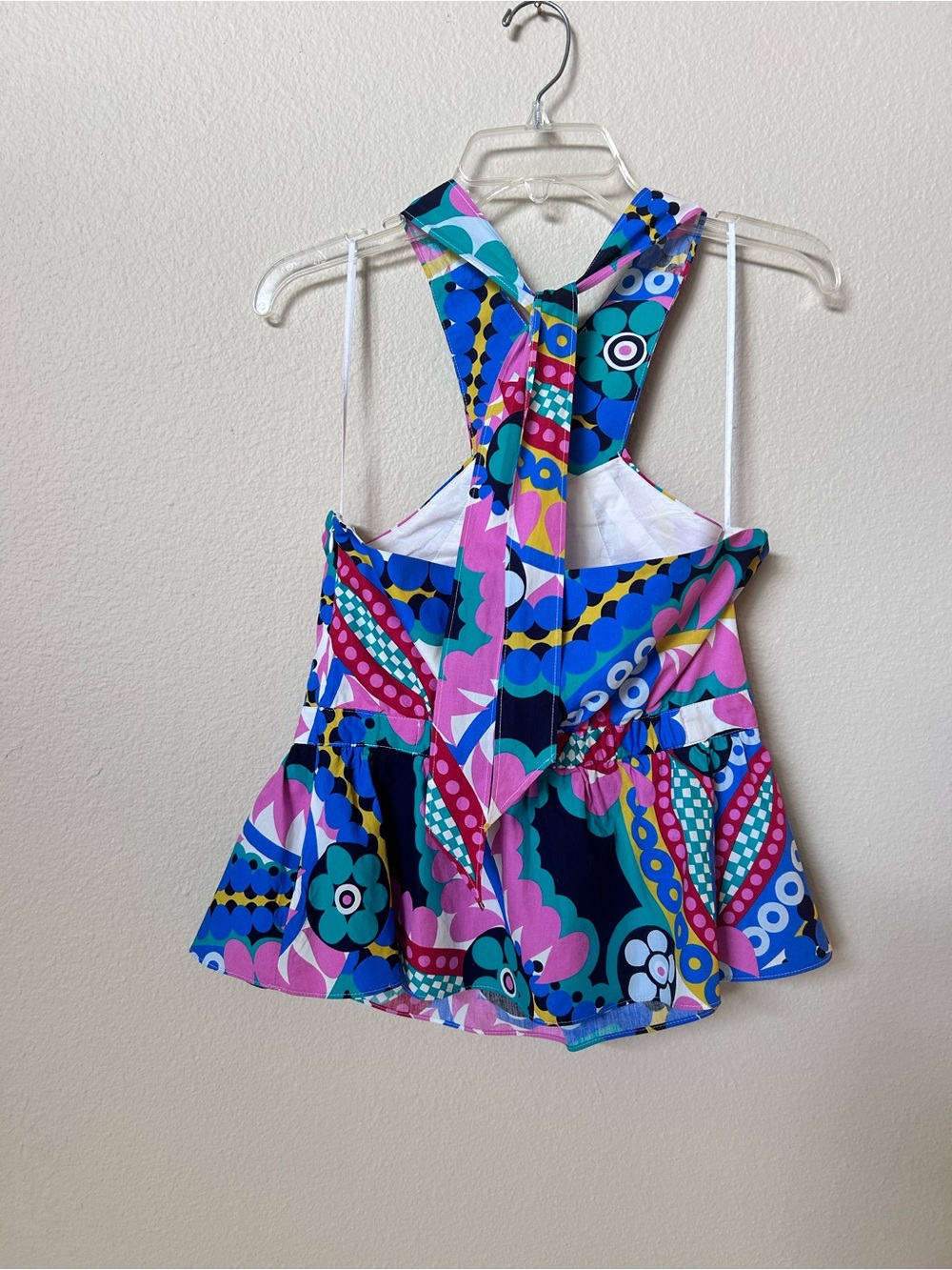 J. Crew Multicolor Floral Crossback Peplum Top - Picture 2 of 3